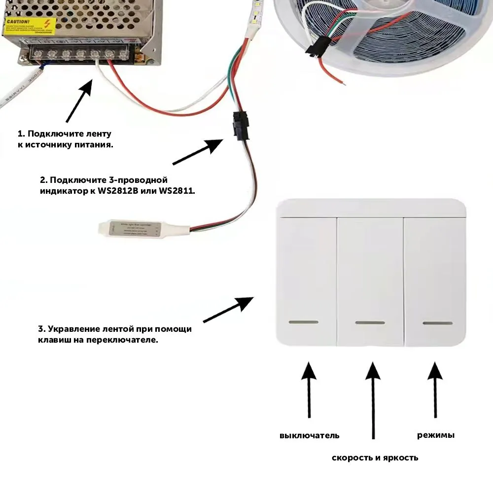 Контроллер Wave RF Button (24V, RF Switch)